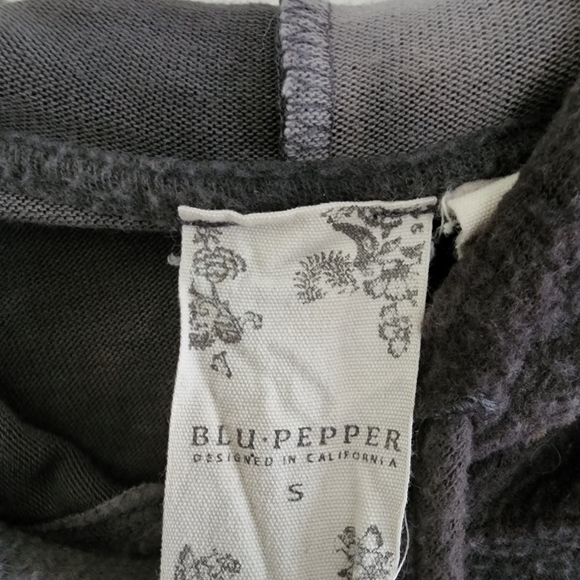 Blu Pepper Open Back Tye-Dye Long Sleeve Women's Hooded Sweatshirt Size - Picture 7 of 8